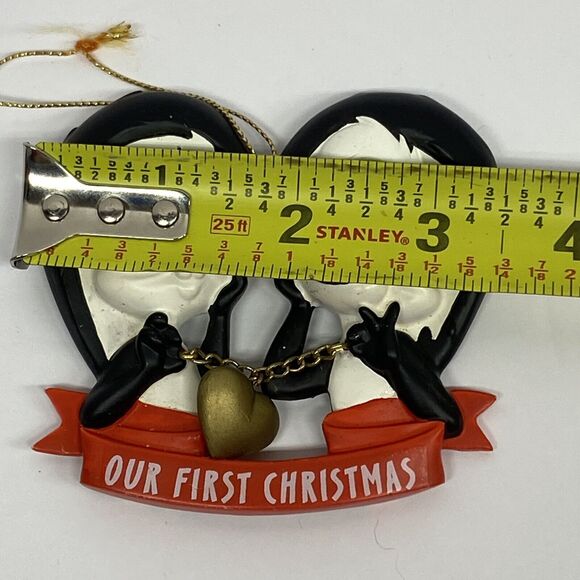 Warner Bros Studio Store Pepe Le Pew & Penelope Our First Christmas Ornament 97 - Picture 7 of 7